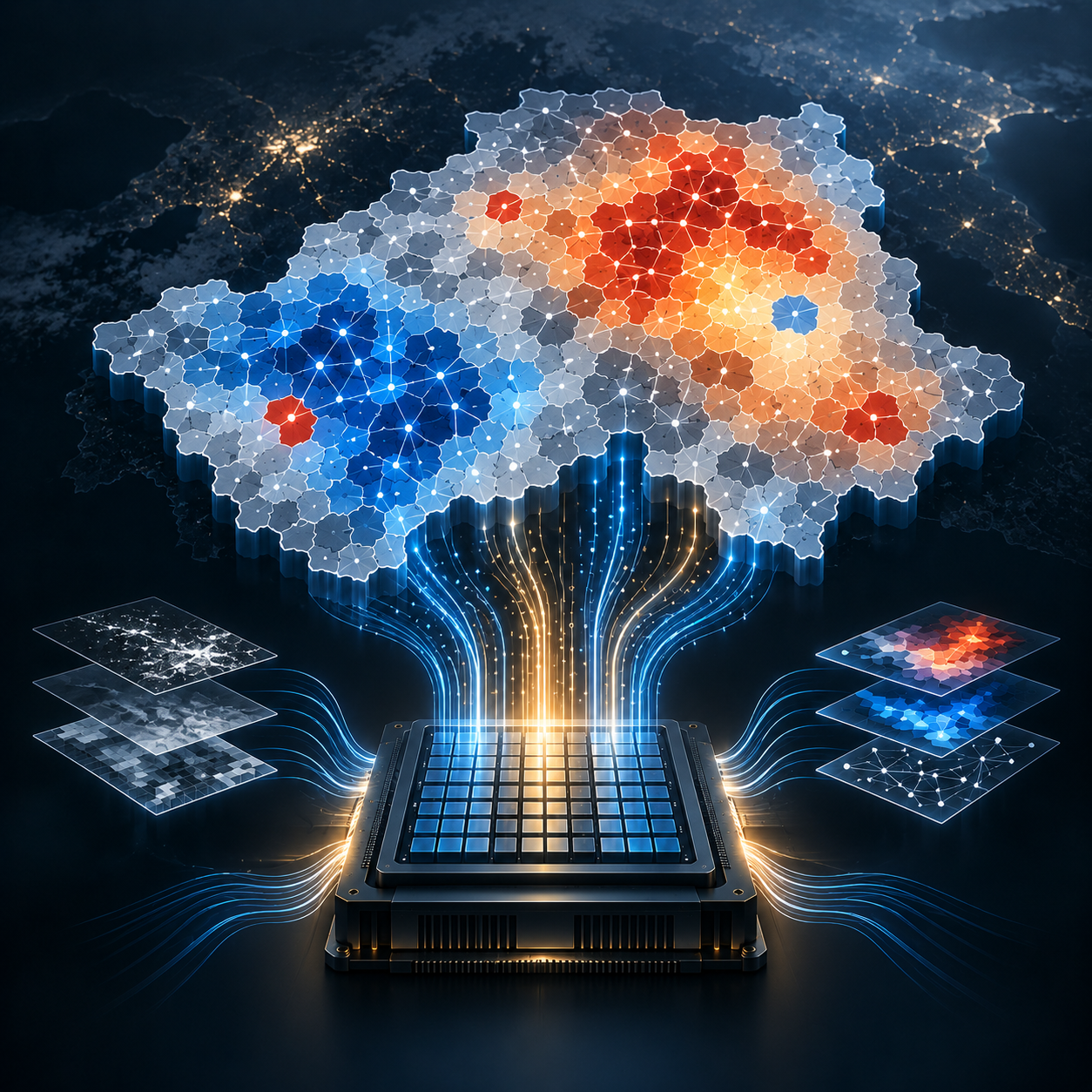 GPUESDA spatial statistics and local clustering illustration
